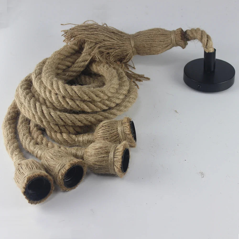 Avelena | Vintage Hanfseil Pendelleuchte