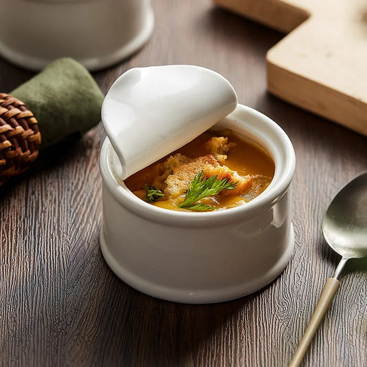 Avelena | Zeitgenössische Französische Zwiebelsuppe Schüssel – Premium Keramik Suppe & Eintopf Schüssel