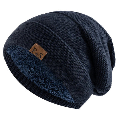 Avelena | Unisex Slouchy Winter Beanie - Pelzfutter