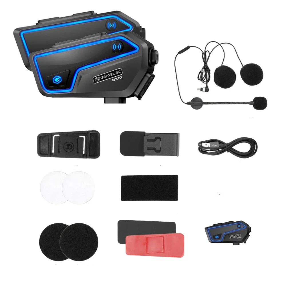 Avelena | Bluetooth-Motorrad-Intercom 10 Fahrer & IP67 wasserdicht – RideSync