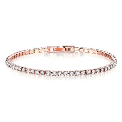 Avelena | Tennis-Armband – Glänzen Sie mit Attitüde: Eleganz aus Sterlingsilber und Hip-Hop-Flair!