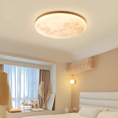 Avelena | Moderne von Mond inspirierte LED-Deckenleuchte – Sanfte Ambient-Deckenmontage