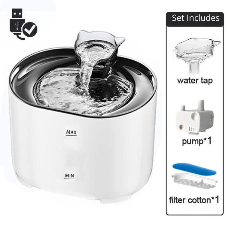 Avelena | Drahtlose automatische Katzenwasserfontäne | Gefiltertes frisches Wasser für Ihr Haustier