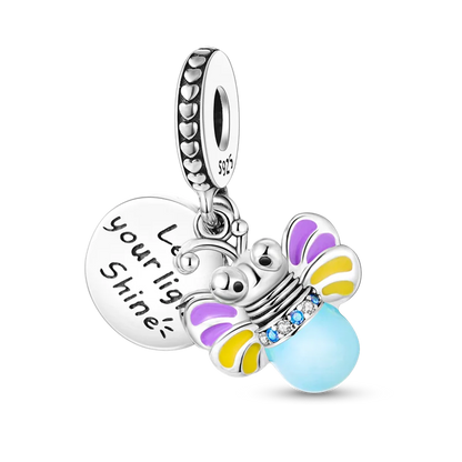 Avelena | 925 Silber Goldener Leopard Charms Perlen Bunte Chamäleon Nashorn Löwe Skarabäus Katze Anhänger Passend für Original Pandora Armband Schmuck