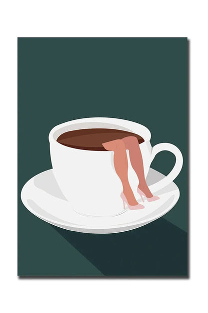 Avelena | Guten Morgen Kaffee Leinwand Poster