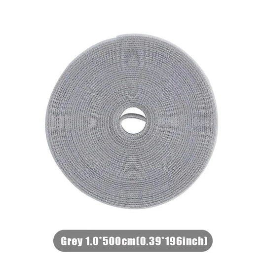 Avelena | TidyVel GripRoll | Klett-Kabelmanagement | Zuschneidbar & Wiederverwendbar | 5 m Nylon-Rolle