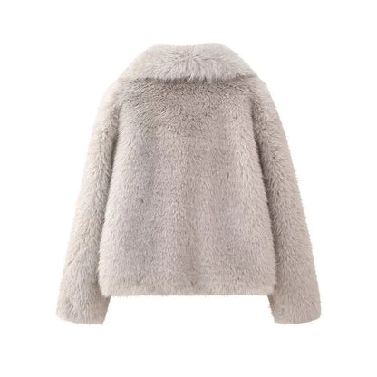 Faux-Fur-Mantel für Frauen