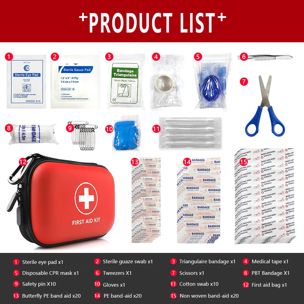 Avelena | 91-Teiliges Erste Hilfe Kit Safekit Pro