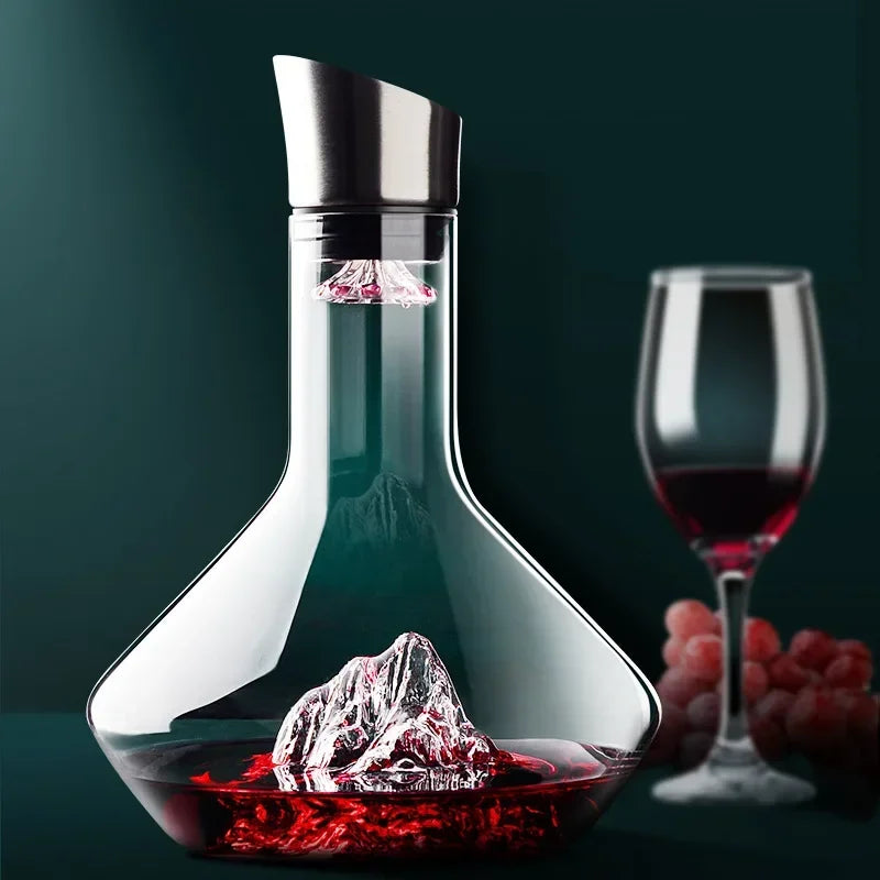 Avelena | 1500ml Iceberg Dekanter Kreatives Bleifreies Kristallmaterial Luxus Hochwertige Wohn-Rotwein Weine Verteiler Dekanter Weinkrug