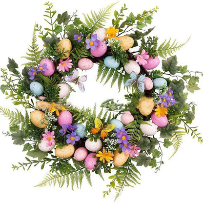 Avelena | 5 Styel Bow Ribbon Ostereierkranz Ostereier Girlande Türornamente Wanddeko Frohe Ostern 2023 Dekor für Zuhause Kinder