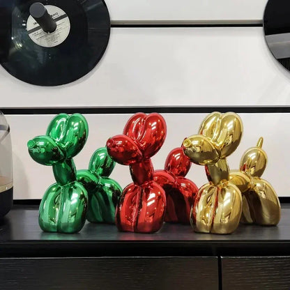 Avelena | Nordic Ballon Hund Skulptur Harz Tier Ornament Kunst Skulpturen und Figuren Handwerk Hause Dekoration Zimmer Desktop Zubehör