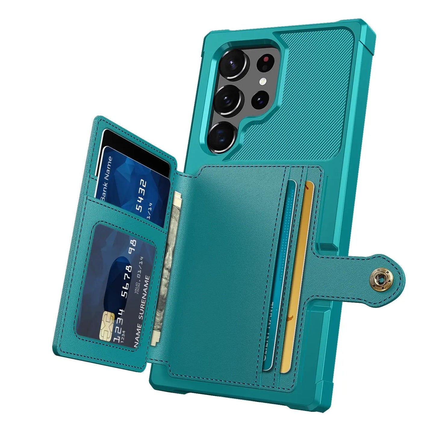 Avelena | Pinnacle Geldbörse Case Mit Kartenhalter Für Samsung Galaxy S23 Ultra