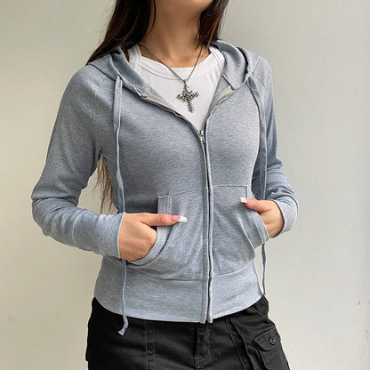 Avelena | Freizeit Hoodie mit Reißverschluss für Damen