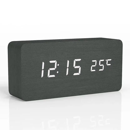 Avelena |  Digitaler Wecker aus Holz | LED-Anzeige | Modernes Design | Lautlos | Umweltfreundlich