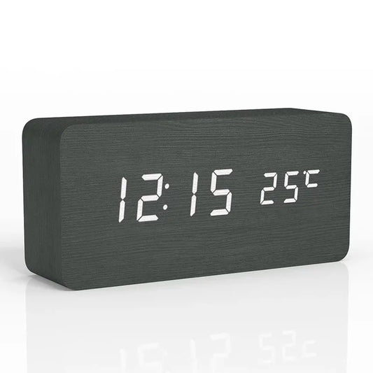 Avelena |  Digitaler Wecker aus Holz | LED-Anzeige | Modernes Design | Lautlos | Umweltfreundlich