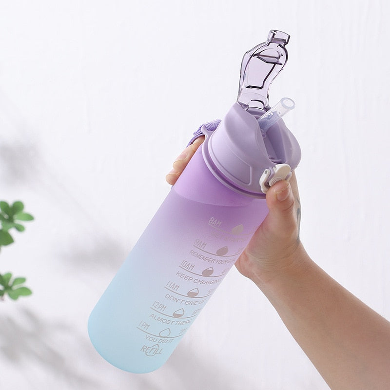 Avelena | Kinder 900Ml Trinkflasche mit Strohhalm