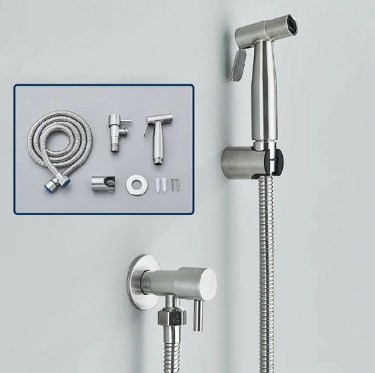 Avelena | Shinesia Bidet-Sprüher – Edelstahl Hygienisches Badezimmer-Accessoire – Wandmontierte Kaltwasser-Sprühfunktion