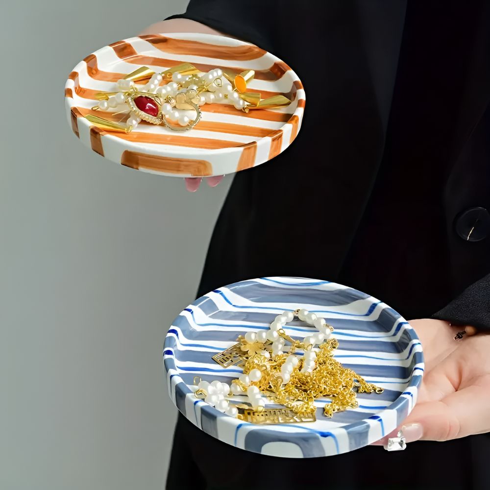 Avelena | Silva Keramische Streifen Schmuckschale