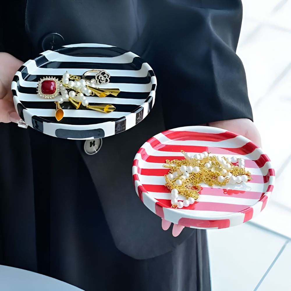 Avelena | Silva Keramische Streifen Schmuckschale