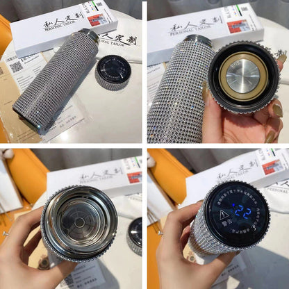 Avelena | Smart Bottle Thermos I Smarte Temperaturanzeige Zirkonia Vakuumflasche 500 ML