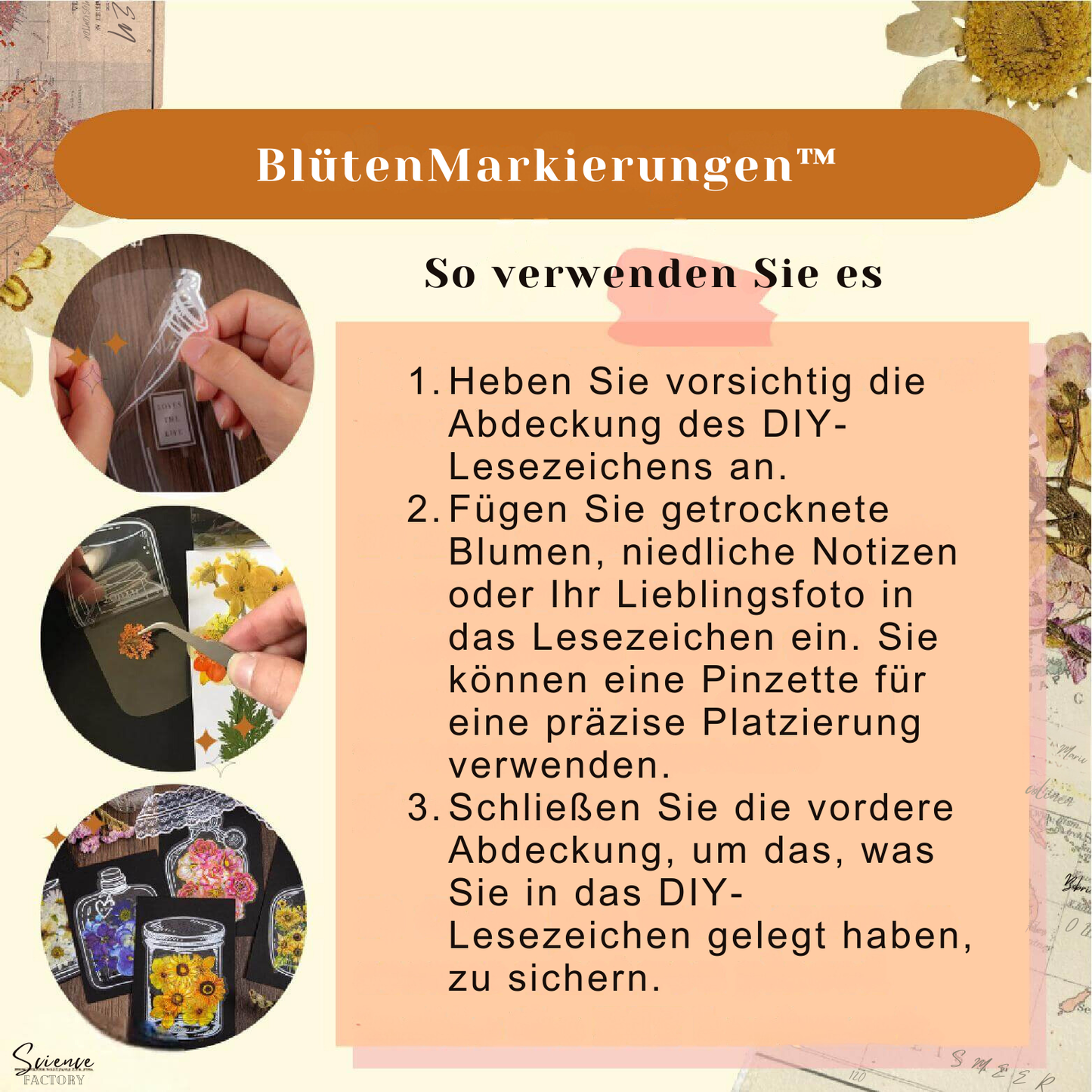 Avelena | BlütenMarkierungen Lesezeichen für Ihre Reise