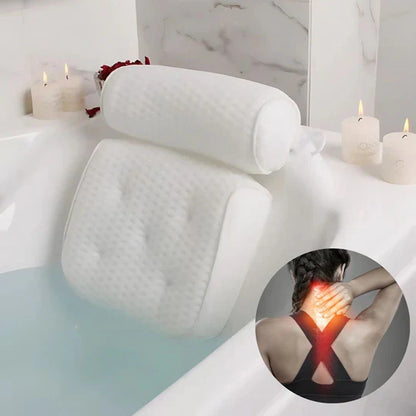 Avelena | SoakUp Badekissen UK – Nacken- und Kopfstützkissen – Rutschfest – Weich und bequem – Passt in alle Badewannen – Verbessert die Entspannung