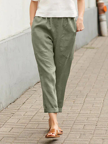 Avelena | Unifarbene Gerade Hose
