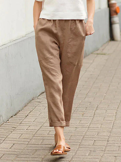 Avelena | Unifarbene Gerade Hose