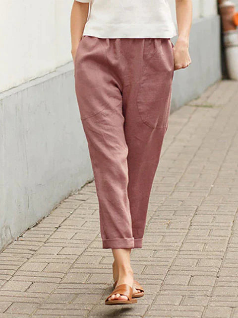 Avelena | Unifarbene Gerade Hose