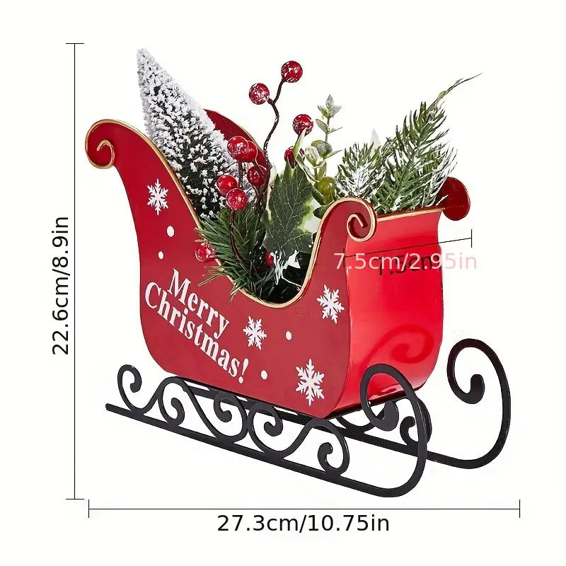 Avelena | Weihnachts-Schlitten-Mittelstück Aurora – Festliche Tischdekoration mit Sternenlicht