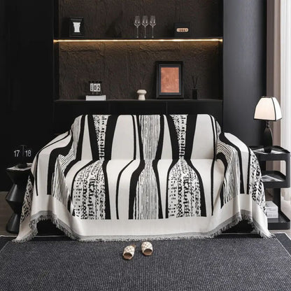 Avelena | Stein Bohemian-Fransen Sofa Bezug