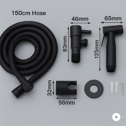 Avelena | Edelstahl Bidet Sprayer AquaNova – Hygienische Toilettendusche mit Wandhalterung