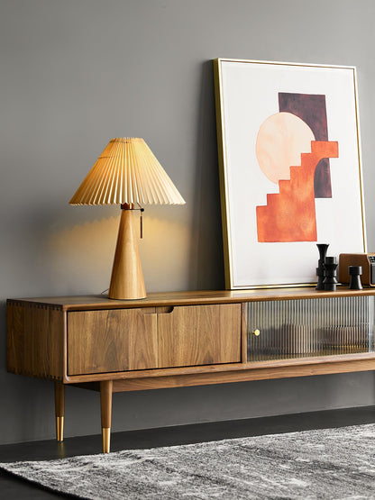 Avelena | AntiqueRadiance – Elegante Holz- und Metalltischlampe
