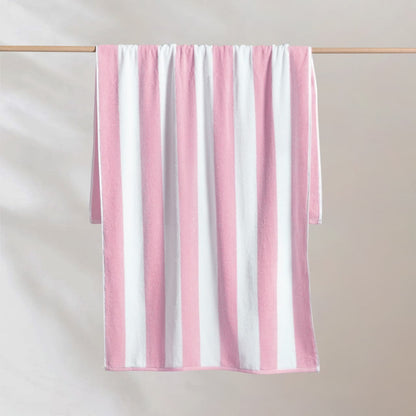 Avelena | Cabana Baumwolle Frottee Strandtuch Rosa