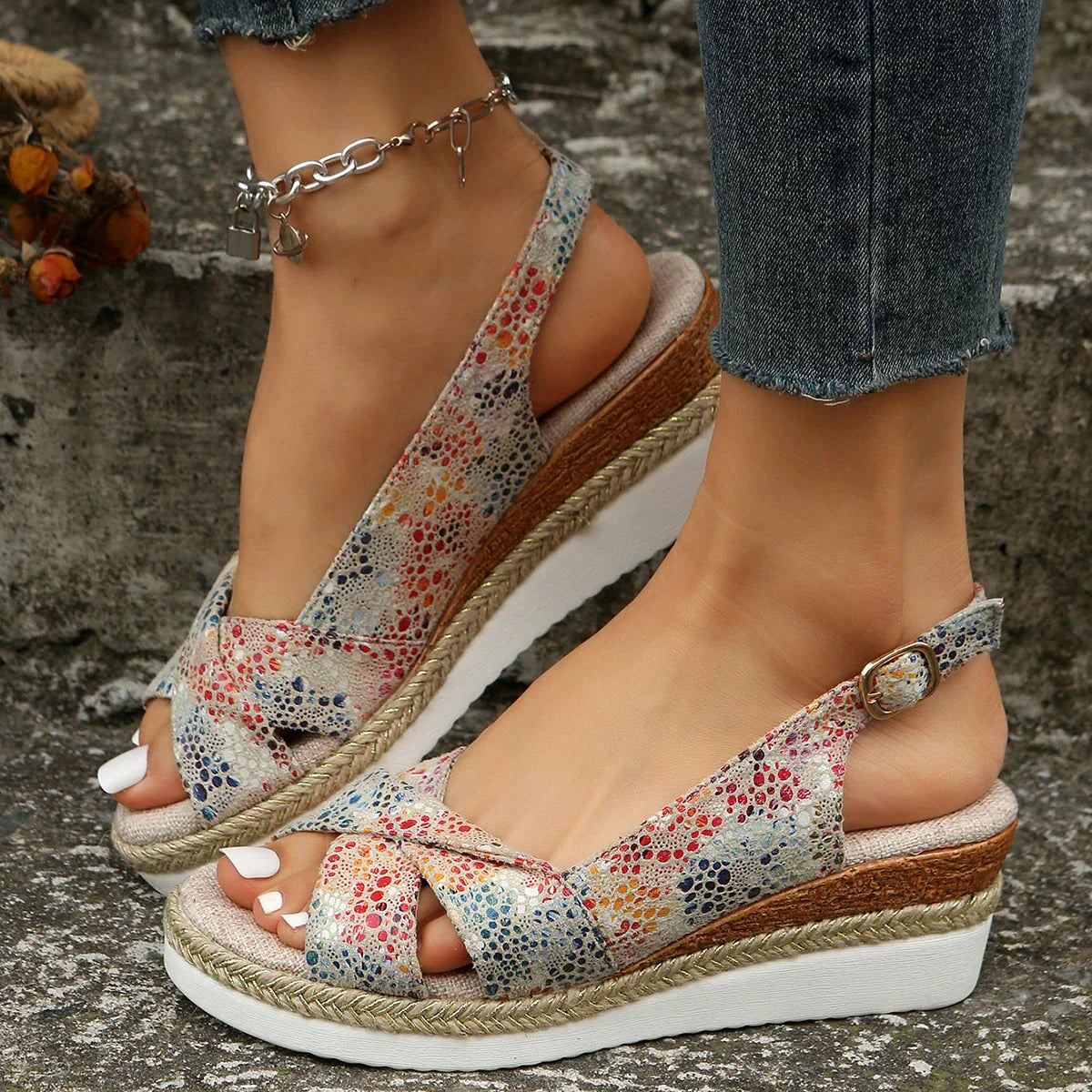 Avelena | Orthopädische Keilsandalen In Verschiedenen Farben