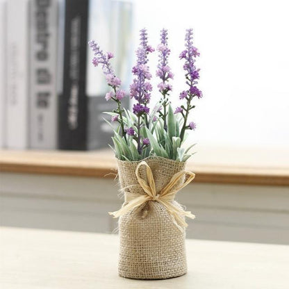 Avelena | Kompakt Magnetische Pflanzen Dekorative Künstliche Pflanzen Weiß, Lavendel & Blattwerk Wand- und Kühlschrankdekoration