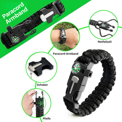 Avelena | 38-in-1 Erste-Hilfe- und Survival-Kit mit Taschenlampe und Kompass