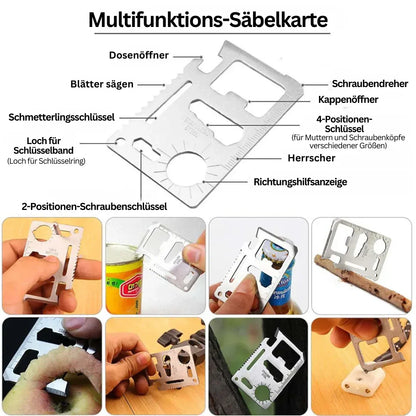 Avelena | 38-in-1 Erste-Hilfe- und Survival-Kit mit Taschenlampe und Kompass