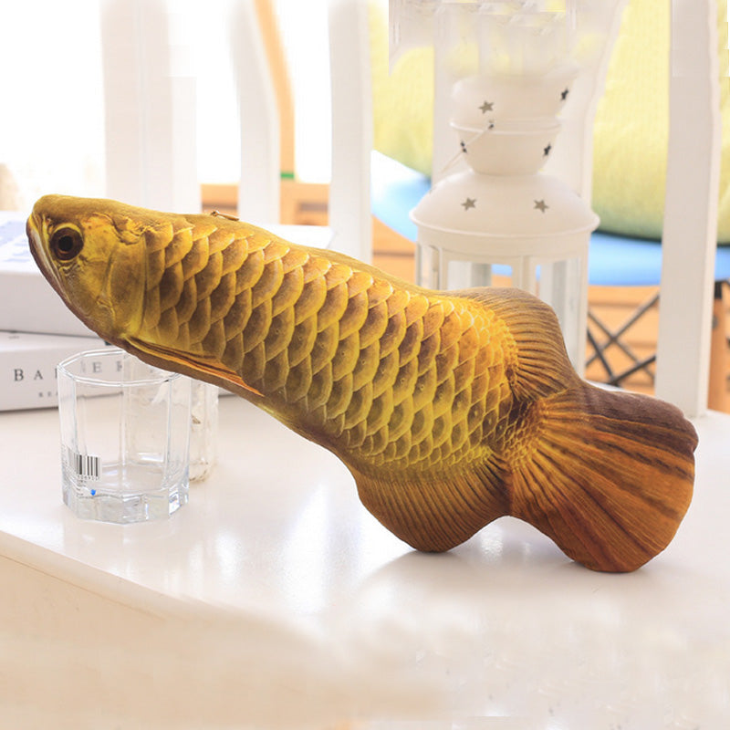 Avelena | 1Pc 3D Fisch Kreativ Katze Kätzchen Kauen Katzen Spielzeug Puppe Katzenminze Gefüllter Fisch Interaktives Kätzchen Spielzeug Gefülltes Kissen