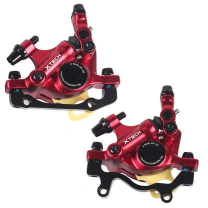 Avelena | ZOOM HB100 Mountainbike Hydraulikbremssattel Klappfahrrad Kabelzug Hydraulikscheibenbremssattel, Stil: Vorne und Hinten (Rot)