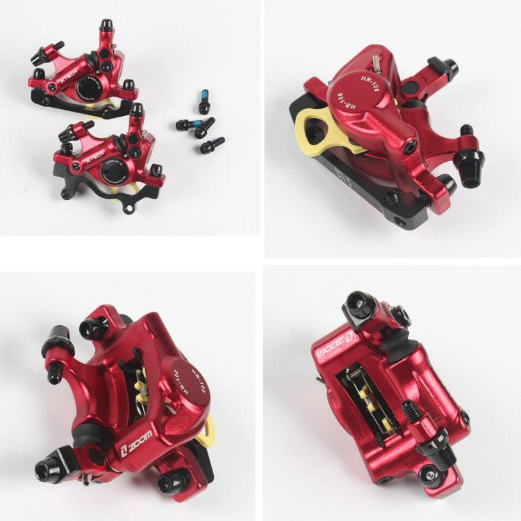 Avelena | ZOOM HB100 Mountainbike Hydraulik Brake Caliper Folding Bike Kabelzug Hydraulik Scheibenbremszange, Stil: Vorn und Hinten (Blau)