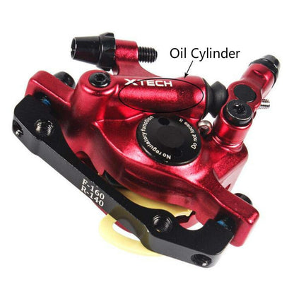 Avelena | ZOOM HB100 Mountainbike Hydraulik Brake Caliper Folding Bike Kabelzug Hydraulik Scheibenbremszange, Stil: Vorn und Hinten (Blau)