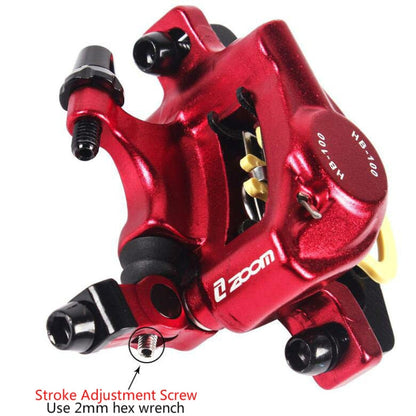 Avelena | ZOOM HB100 Mountainbike Hydraulik Brake Caliper Folding Bike Kabelzug Hydraulik Scheibenbremszange, Stil: Vorn und Hinten (Blau)