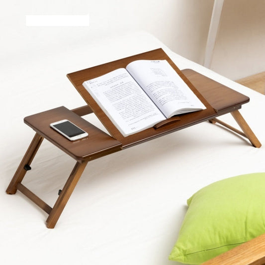 Avelena | 741ZDDNZ Bett Benutzen Faltbare Höhenverstellbare Laptop-Schreibtisch Wohnheim Studien-Schreibtisch, Spezifikation: Klassische Teefarbe 88cm Dicke Bambus