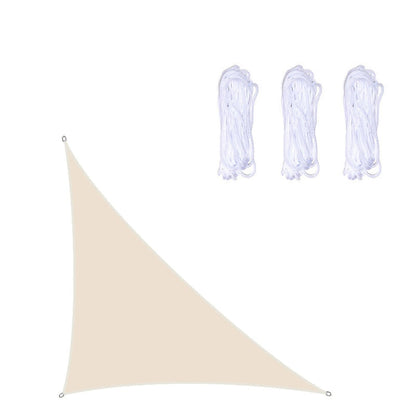 Avelena | Dreieckiger Outdoor-Garten-Sonnensegel wasserdicht UV-beständig, Größe: 3m x 4m x 5m (Beige)