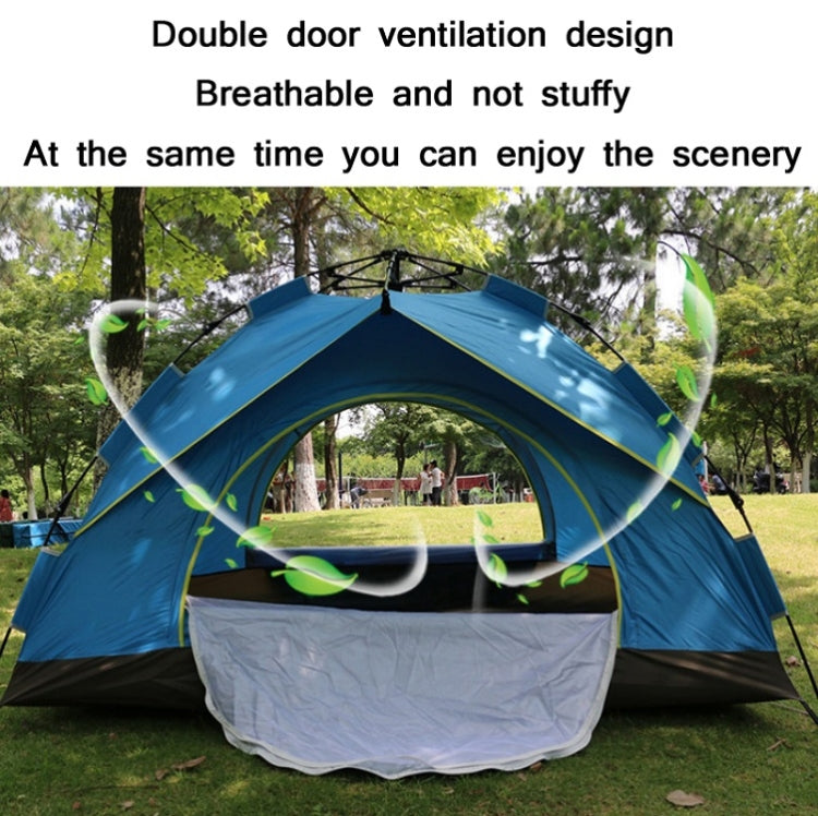 Avelena | TC-014 Outdoor Strand Reise Camping Automatik Frühling Multi-Person Zelt Für 3-4 Personen (Grün+Matte+Hängematte)