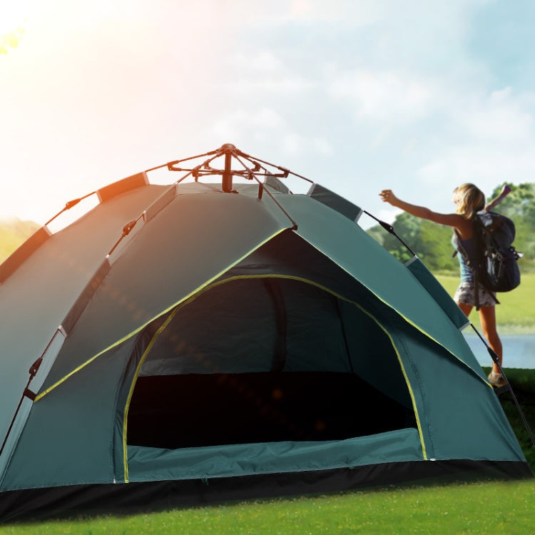 Avelena | TC-014 Outdoor Strand Reise Camping Automatische Feder Mehrpersonen Zelt Für 3-4 Personen (Blau+Matte)