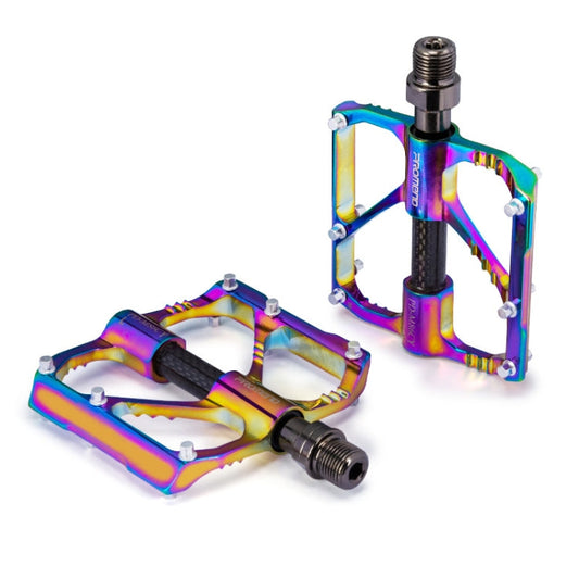 Avelena | 1 Paar PROMEND Drei Peilin Lager Aluminiumlegierung CNC Fahrrad Bunte Pedale PD-M86CY