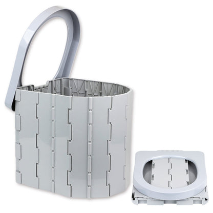 Avelena | Auto-Toilette Integrierte Tragbare Klapptoilette Selbstfahrende Tour Outdoor Camping Toilette (Hellgrau)
