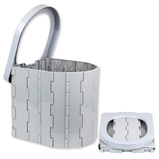 Avelena | Auto-Toilette Integrierte Tragbare Klapptoilette Selbstfahrende Tour Outdoor Camping Toilette (Hellgrau)